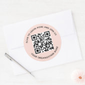 QR-Aufkleber für das Business Personalisiert Runder Aufkleber (Umschlag)