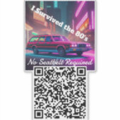 QR-Aufkleber - Kein Sicherheitsgurt Aufkleber (Vorderseite)