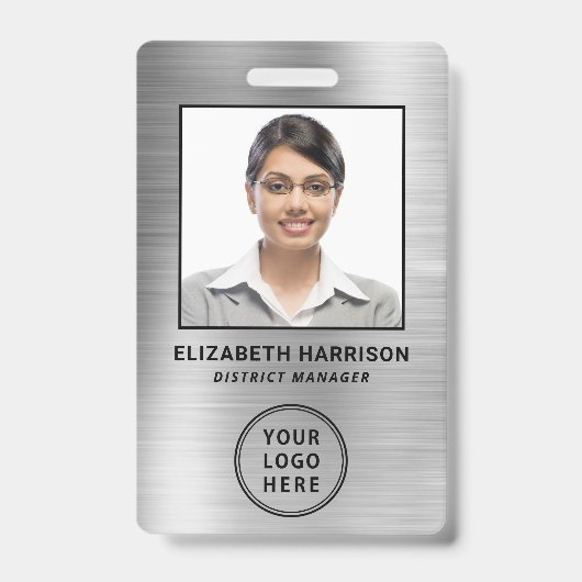 QR-Bar-Codes für das Foto eines Mitarbeiters Ausweis (Vorderseite)