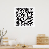 QR-Bar scannbar Poster (Küche)