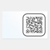 QR-Bar scannbar Rechteckiger Aufkleber (Vorderseite)