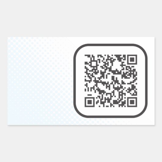 QR-Bar scannbar Rechteckiger Aufkleber (Vorderseite)