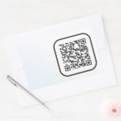 QR-Bar scannbar Rechteckiger Aufkleber (Umschlag)