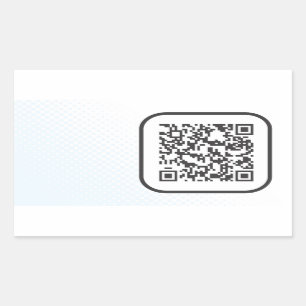 QR-Bar scannbar Rechteckiger Aufkleber