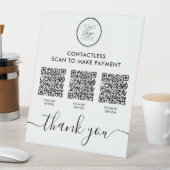 QR Barcode Payment Business Pedestzeichen Sockelschild (In Situ)