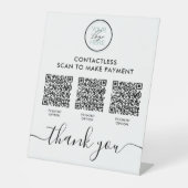 QR Barcode Payment Business Pedestzeichen Sockelschild (Vorderseite)