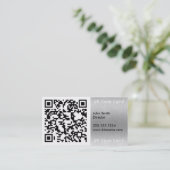 QR Barcode-Scannable Quadrat Visitenkarte (Stehend Vorderseite)