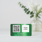 QR-Beruflich-Metallic Visitenkarte (Stehend Vorderseite)