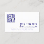 QR Beruflicher Barkeeper Visitenkarte (Rückseite)