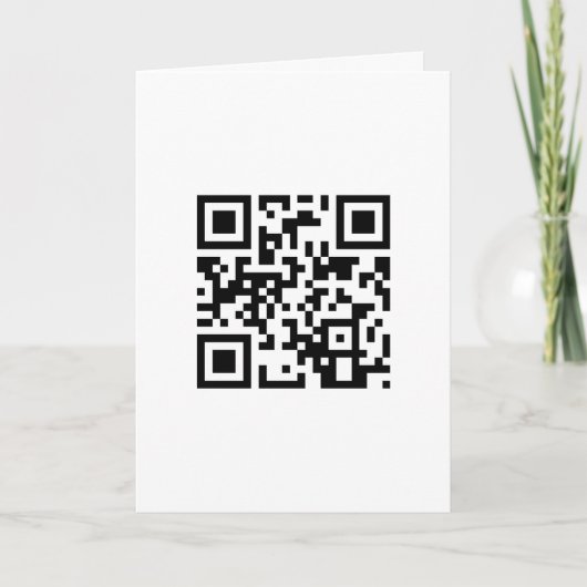 QR Birthday on white Karte (Vorderseite)