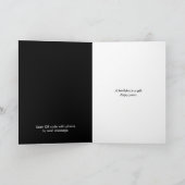 QR Birthday on white Karte (Innenseite)