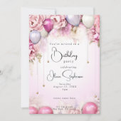 QR Birthday Shades of Magenta Einladung (Vorderseite)