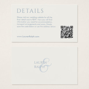 QR Blue and White Gift Registrierungskarte