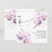 *~* QR Blumenrot Pink Bouquet AR15 UAWG WEDDING Einladung (Vorne/Hinten)