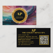 *~ QR BOLD AP93 Neon Abstrakt Business Card Visitenkarte (Vorne/Hinten)