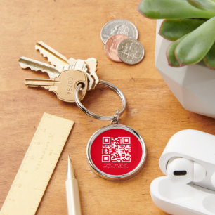 QR-Boutique für Social Media Business-Logos Schlüsselanhänger