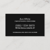 QR Brandsicherheit Visitenkarte (Rückseite)