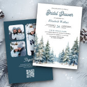 QR-Brautparty für den Winterschneewald Einladung