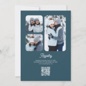 QR-Brautparty für den Winterschneewald Einladung (Rückseite)