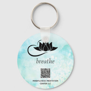 *~* QR - BREATHE Lotus Branding Türkis    SWAGK Schlüsselanhänger