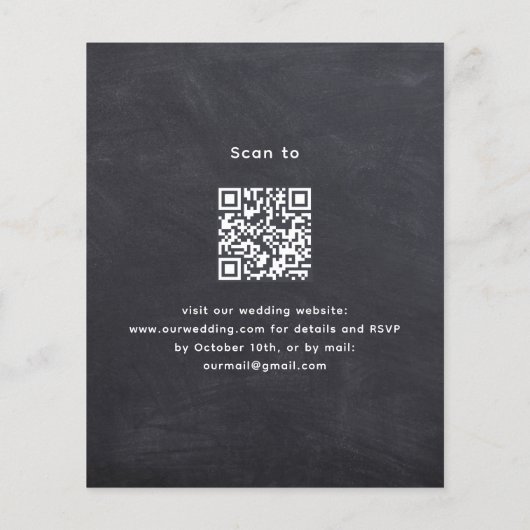 QR-Budget Einladung zur Hochzeit von Lavendel (Rückseite)