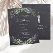 QR-Budget Einladung zur Hochzeit von Lavendel