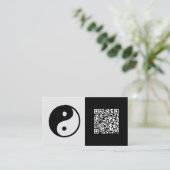 QR Business Card für Kampfkunst Visitenkarte (Stehend Vorderseite)