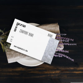 QR Business Card für Minimalistische Eisglasfotogr Visitenkarte