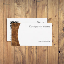 QR Business Card für Minimalistische Holzfotografi Visitenkarte
