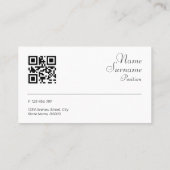 QR Business Card für Minimalistische Steinfotograf Visitenkarte (Rückseite)