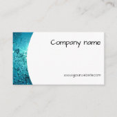 QR Business Card für Minimalistisches Meereswasser Visitenkarte (Vorderseite)