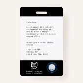 QR Business-ID-Logo | Security Service Employee Ba Ausweis (Rückseite)