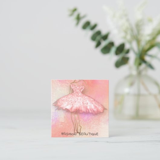 QR-Button-Logo für Modekleidung Quadratische Visitenkarte (Stehend Vorderseite)