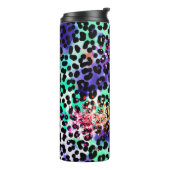 *~* QR Chic Rainbow Glitzer Animal Leopard Spots Thermosbecher (Nach links gedreht)