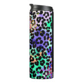 *~* QR Chic Rainbow Glitzer Animal Leopard Spots Thermosbecher (Nach rechts gedreht)