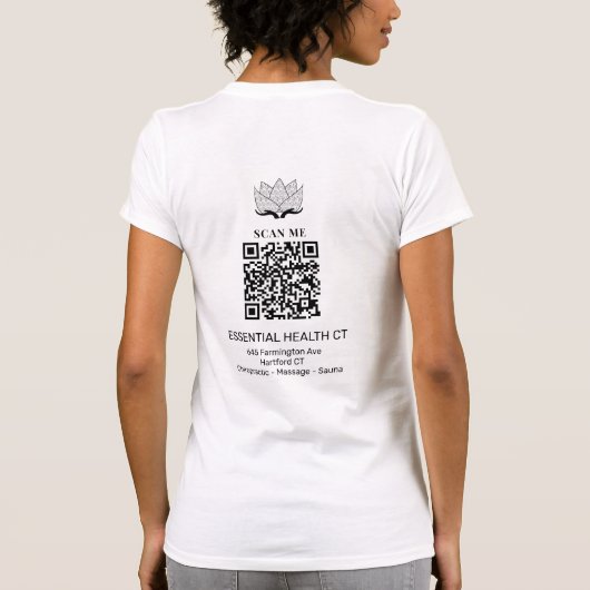 *~* QR Chiropraktikum Chiropraktikum Back Health L T-Shirt (Rückseite)