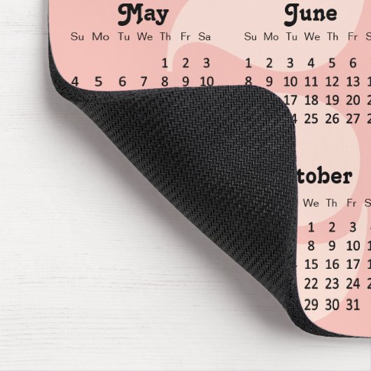 QR-Code 2025 für das Calendar-Business-Logo Rosa R Mousepad (Ecke)