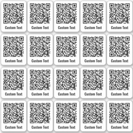 QR Code 20 Aufkleber-Set Aufkleber (Vorderseite)