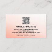 QR-CODE 20%AUSSERGEWÖHNLICHER DICOUNT PROMOTIONAL VISITENKARTE (Rückseite)