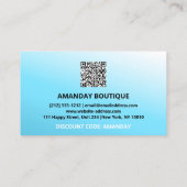 QR-CODE 20%AUSSERGEWÖHNLICHER DICOUNT PROMOTIONAL VISITENKARTE (Rückseite)