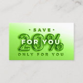 QR-CODE 20%AUSSERGEWÖHNLICHKEIT DER PROMOTIONELLEN VISITENKARTE (Vorderseite)