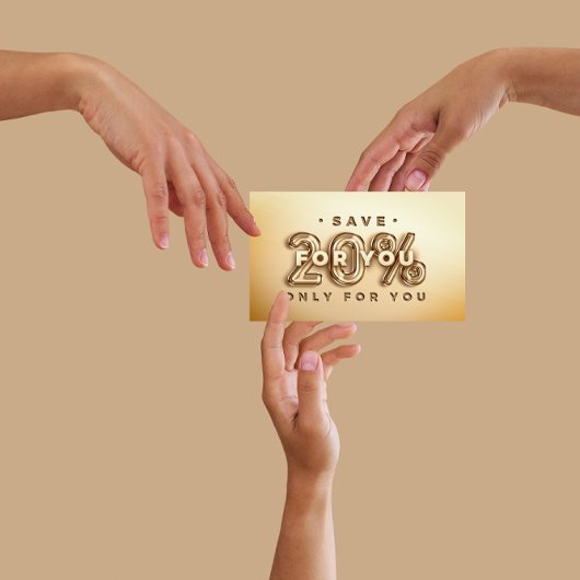 QR CODE 20% ERMÄSSIGUNG INSERT DANKEN VISITENKARTE