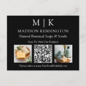 QR-Code-2-Foto für Monogramme oder Add-Logos Postkarte (Vorderseite)