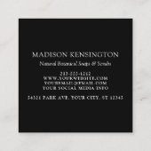 QR-Code-2-Foto für Monogramme oder Add-Logos Quadratische Visitenkarte (Rückseite)