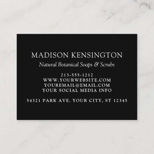 QR-Code-2-Foto für Monogramme oder Add-Logos Visitenkarte (Rückseite)