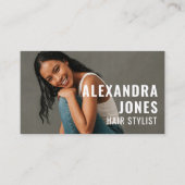 Qr Code 2 Soziale Icons Vorlage für Haarstil Visitenkarte (Vorderseite)