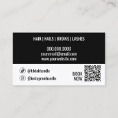 Qr Code 2 Soziale Icons Vorlage für Haarstil Visitenkarte (Rückseite)