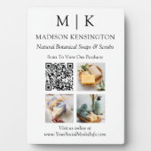 QR-Code-3-Foto für Monogramme oder Add-Logos Fotoplatte (Vorderseite)