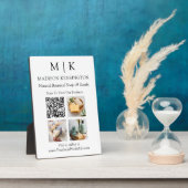 QR-Code-3-Foto für Monogramme oder Add-Logos Fotoplatte (Seite)