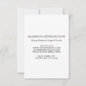 QR-Code-3-Foto für Monogramme oder Add-Logos Karte (Rückseite)